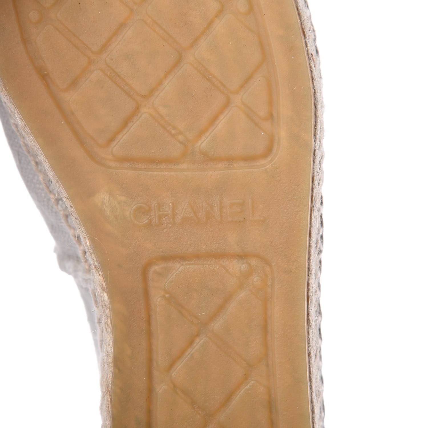 Chanel Linen CC Espadrilles 38 Beige Black 6 of 11
