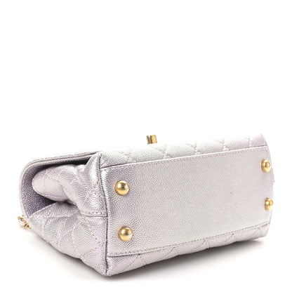 Chanel Iridescent Caviar Quilted Extra Mini Coco Handle Flap Light Pink 4 of 11