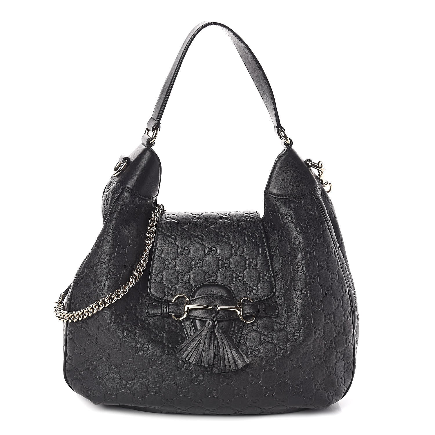 Gucci Guccissima Medium Emily Hobo Black 1 of 10
