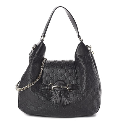Gucci Guccissima Medium Emily Hobo Black 1 of 10
