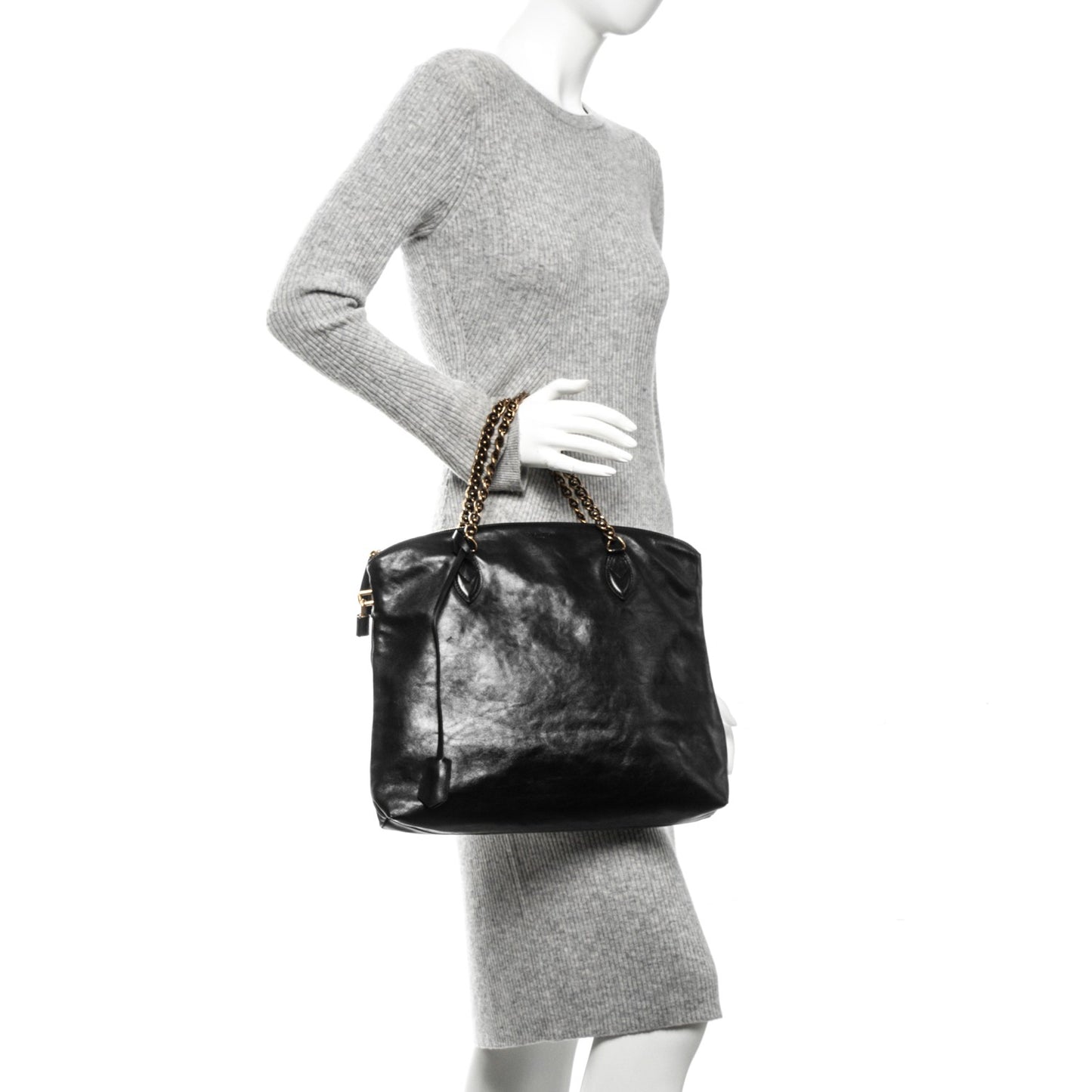 Cuir Boudoir Lockit Chain Black