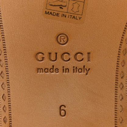 Gucci Goatskin Mens Horsebit Slippers 6 Brown 6 of 9