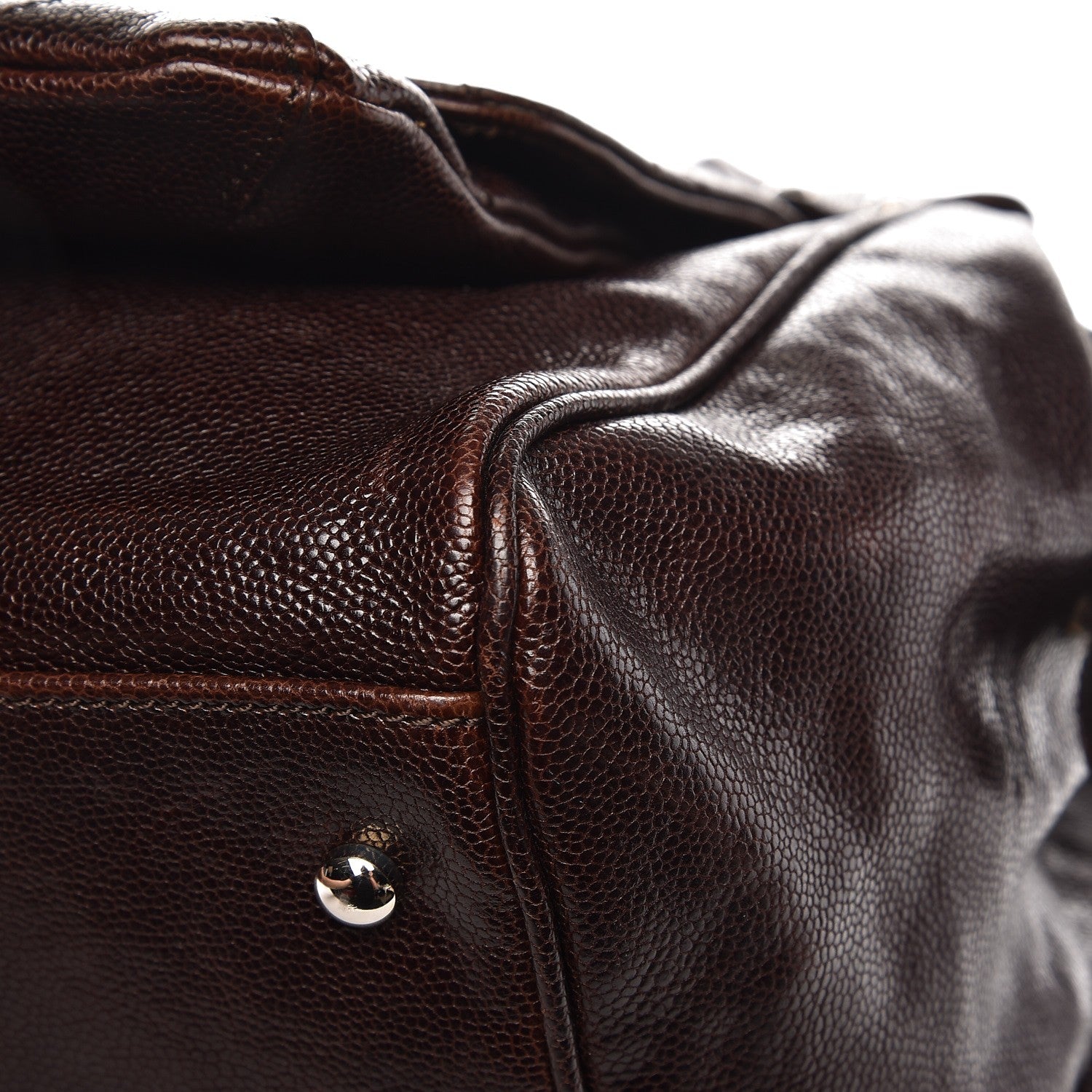Chanel Caviar Quilted Mademoiselle Satchel Brown 13 of 20