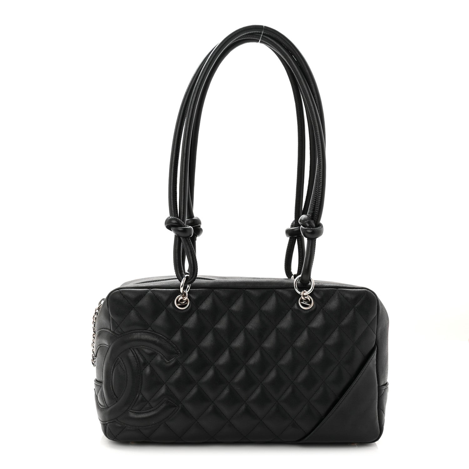 Chanel Calfskin Quilted Large Cambon Bowler Black 1 of 11