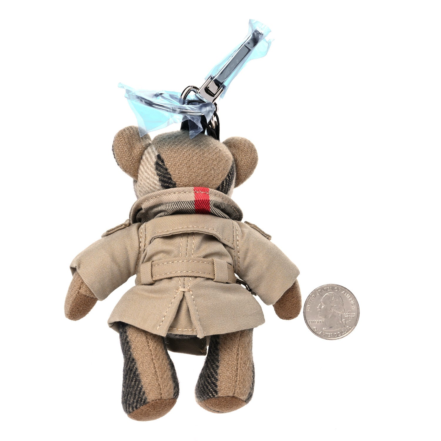 Burberry Cashmere Thomas Trench Teddy Bear Keychain Charm Camel 2 of 4