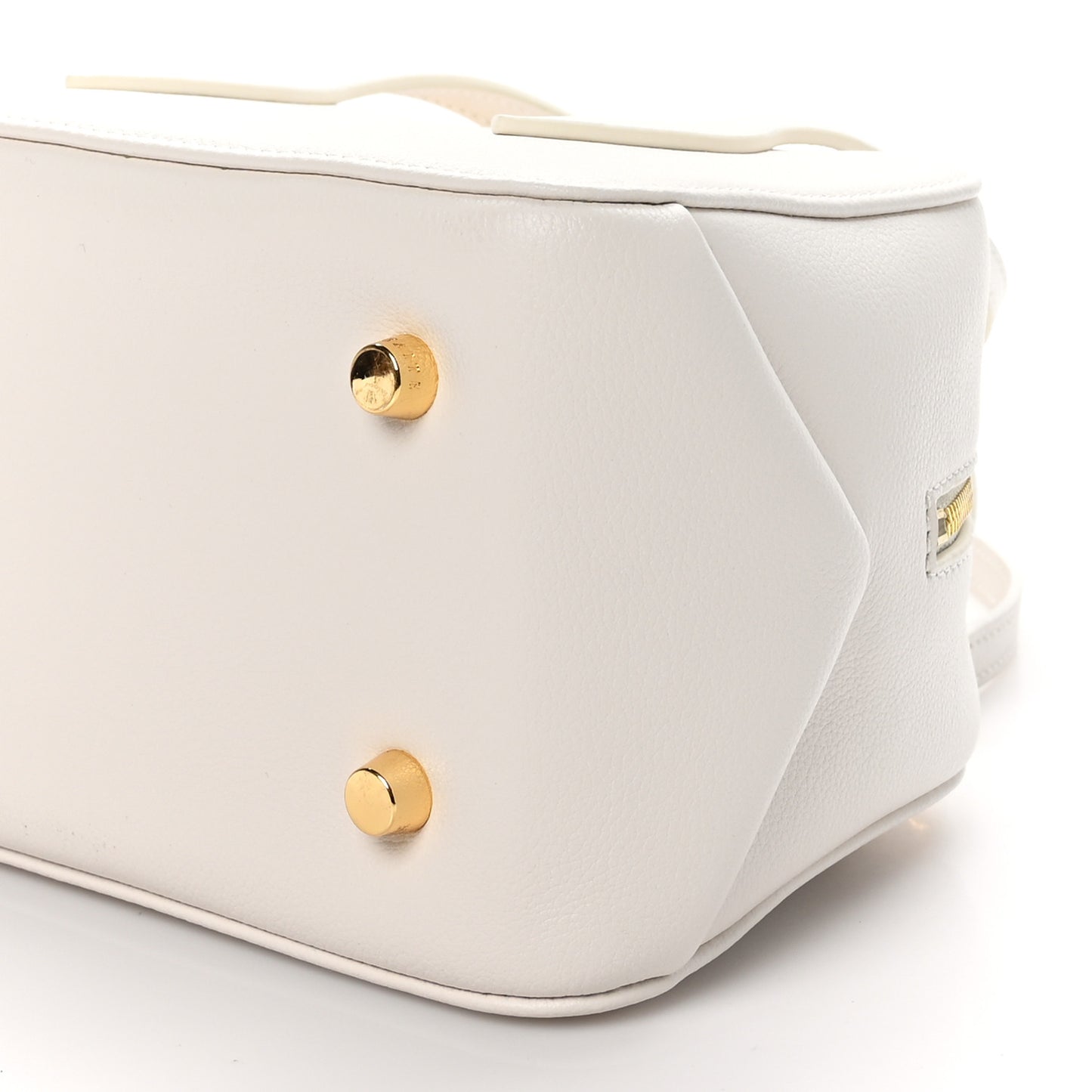 Pebbled Calfskin Small Maeve Bag Cream