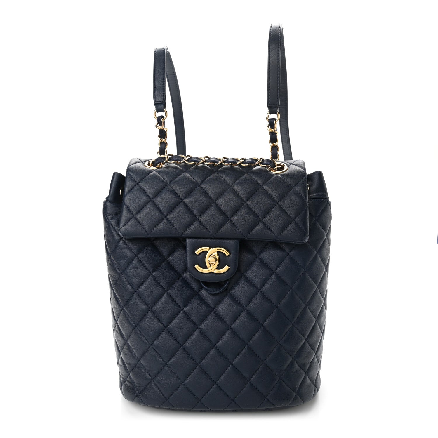 Chanel Lambskin Quilted Small Urban Spirit Backpack Navy 1 of 8