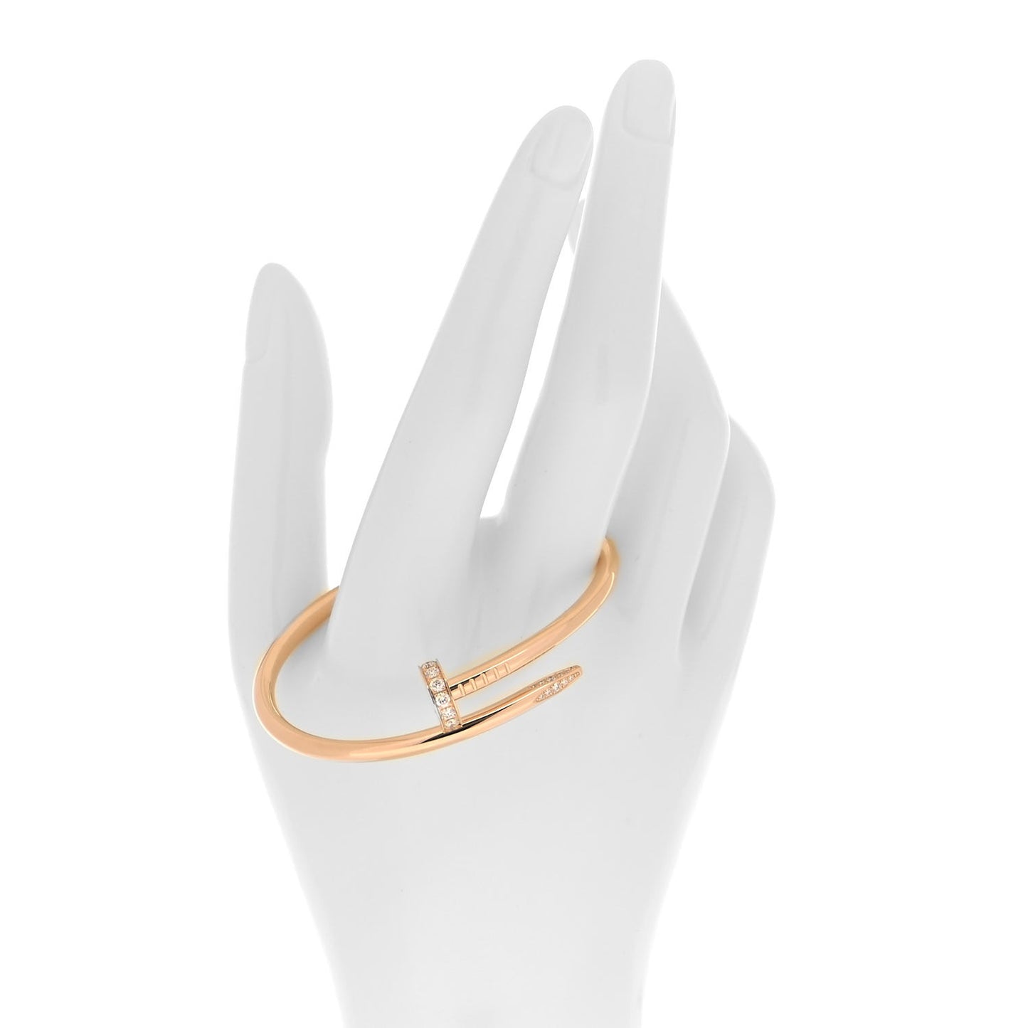 18K Pink Gold Diamond Juste Un Clou Bracelet 16