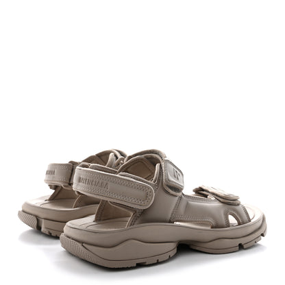 Balenciaga Fake Leather Womens Tourist Sandals 37 Taupe 4 of 9