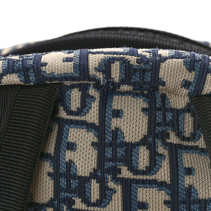 Christian Dior Oblique Diortravel Backpack Blue 7 of 9