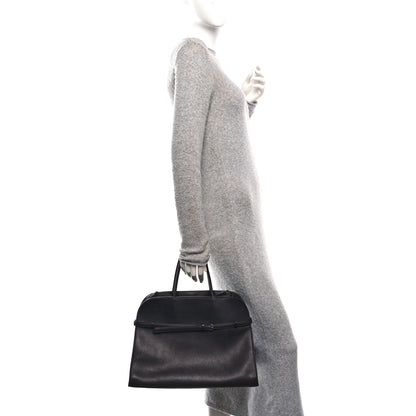 The Row Polished Saddle Calfskin Soft Margaux Belt 15 Black 2 of 9