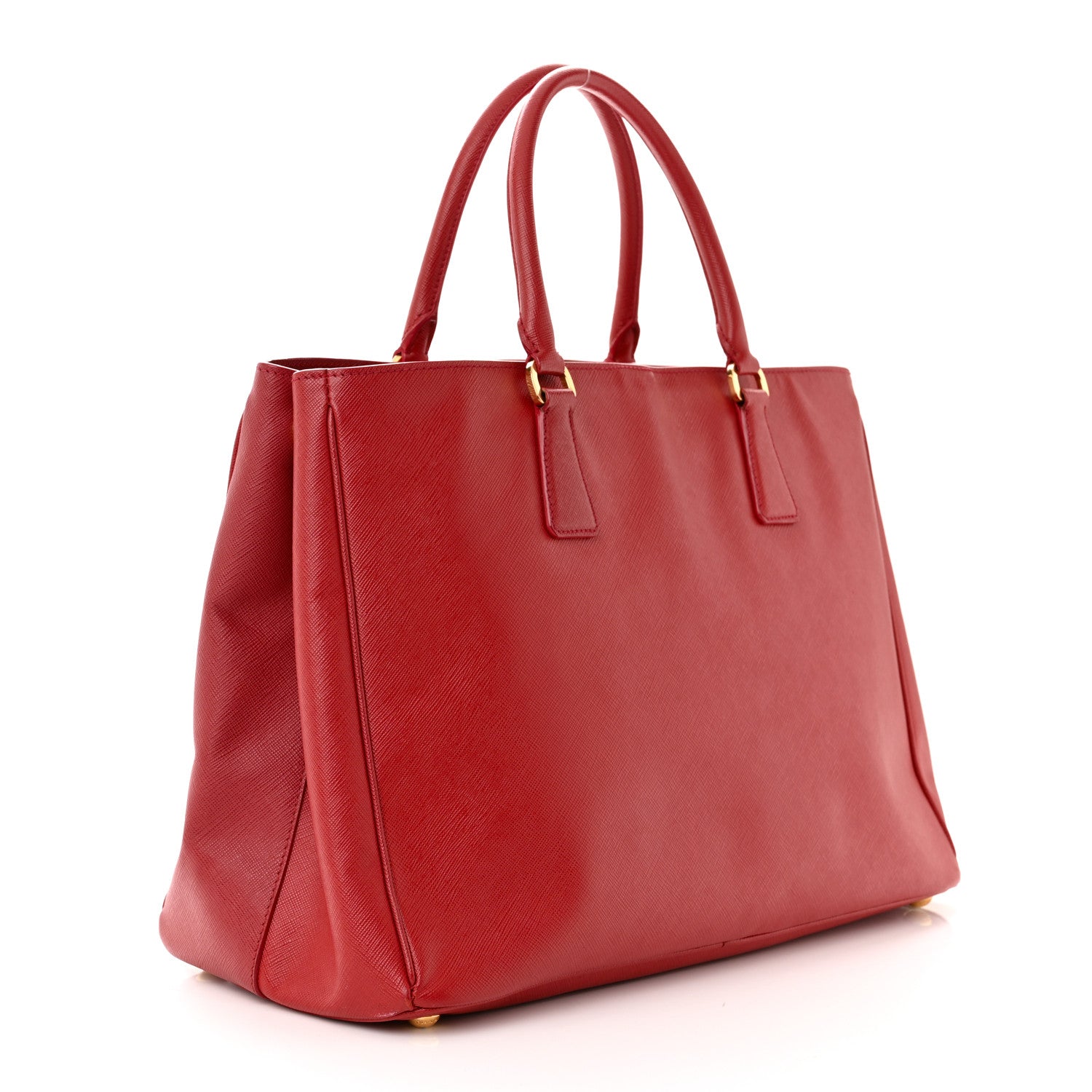 Prada Saffiano Lux Large Tote Fuoco 3 of 18