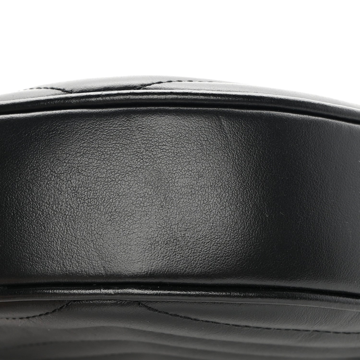 Saint Laurent Calfskin Matelasse Chevron Round Vinyle Camera Bag Black 11 of 11