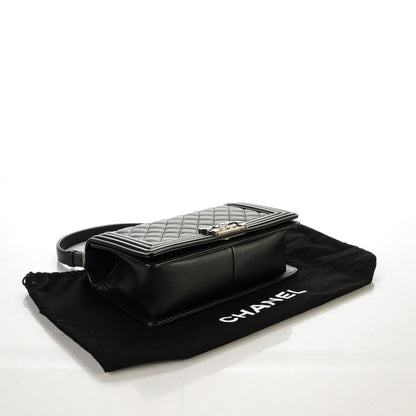 Chanel Calfskin Quilted Medium Boy Flap Black 4 of 8
