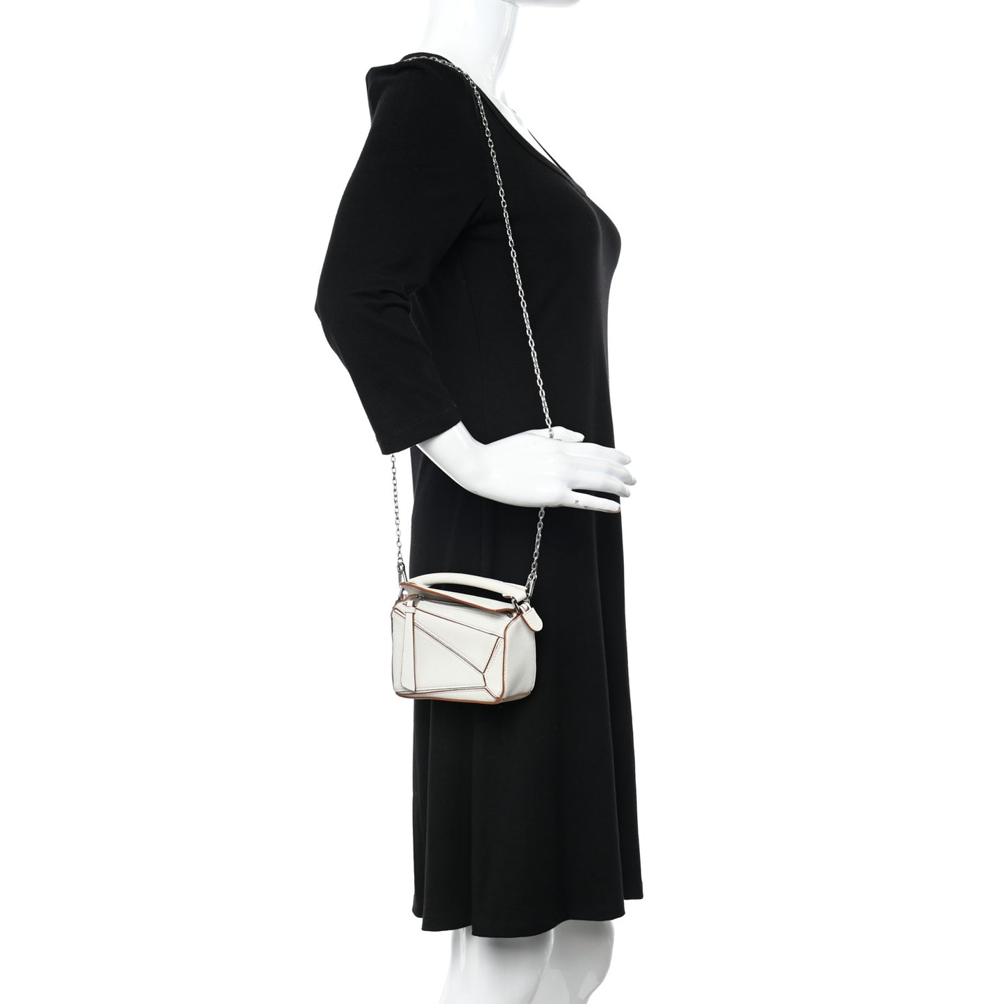 Calfskin Nano Puzzle Bag White