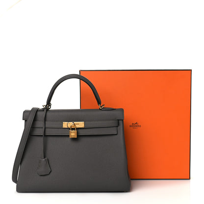 Hermes Togo Kelly Retourne 32 Etain 11 of 11