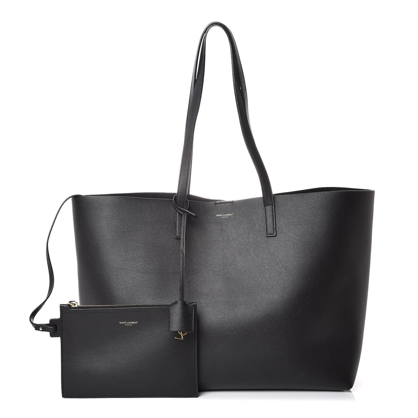 Calfskin Large Shopping Tote Black