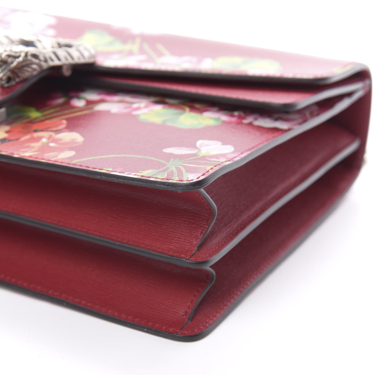 Calfskin Blooms Print Medium Dionysus Shoulder Bag Romantic Cherry Multicolor