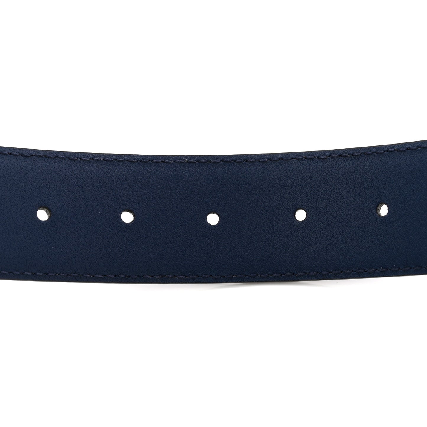 Moon Calfskin Interlocking G 37mm Belt 85 34 Cobalt Blue