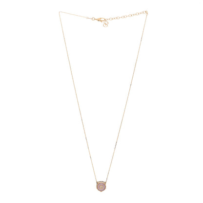 Gucci 18K Yellow Gold Diamond Pink Opal Le Marche Des Merveilles Feline Pendant Necklace 3 of 5