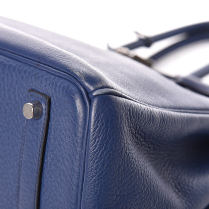 Hermes Taurillon Clemence Birkin 35 Bleu Brighton 13 of 16