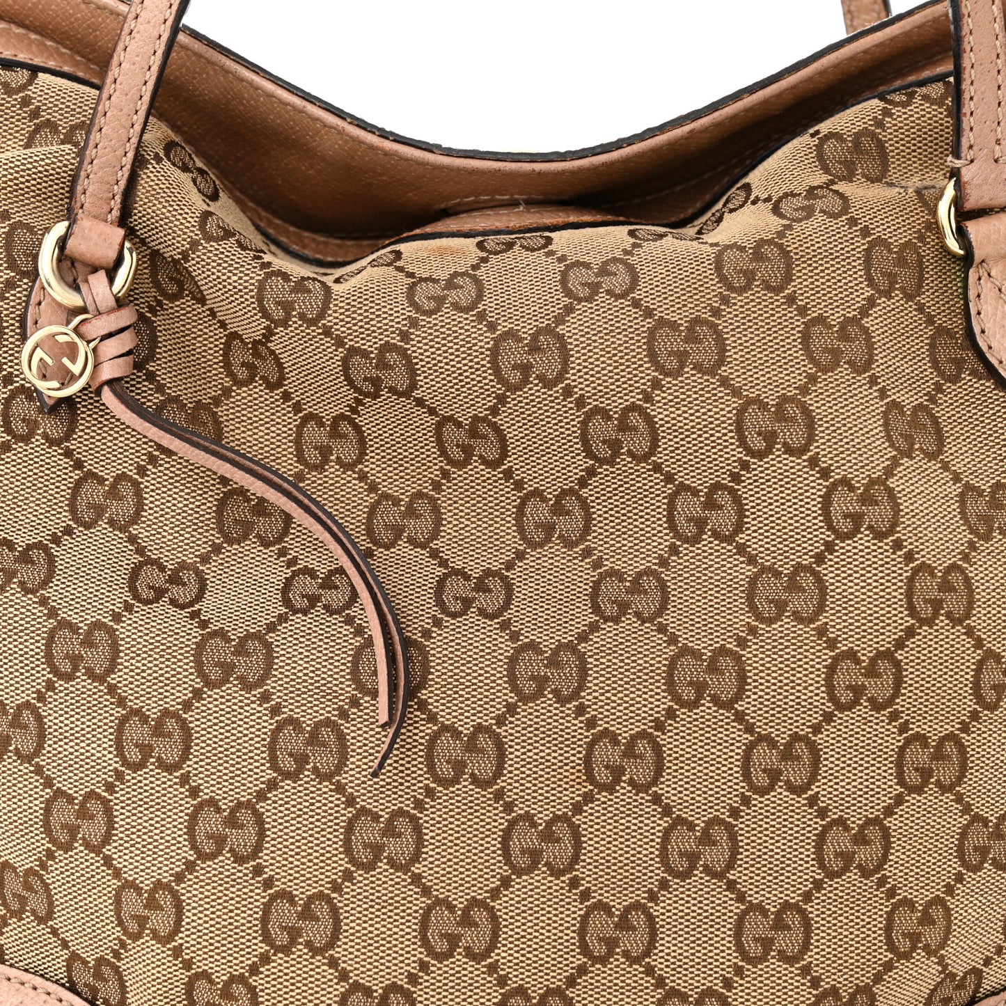 Monogram Medium Bree Foldover Tote Beige Soft Pink