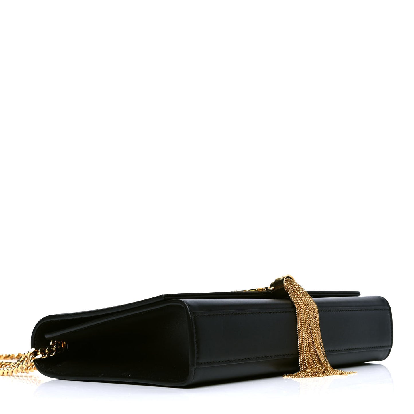 Smooth Calfskin Medium Classic Monogram Kate Tassel Satchel Black