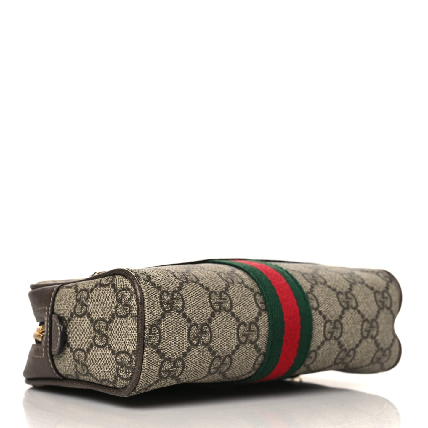 GG Supreme Monogram Web Small Ophidia Belt Bag 85 34 Dark Brown