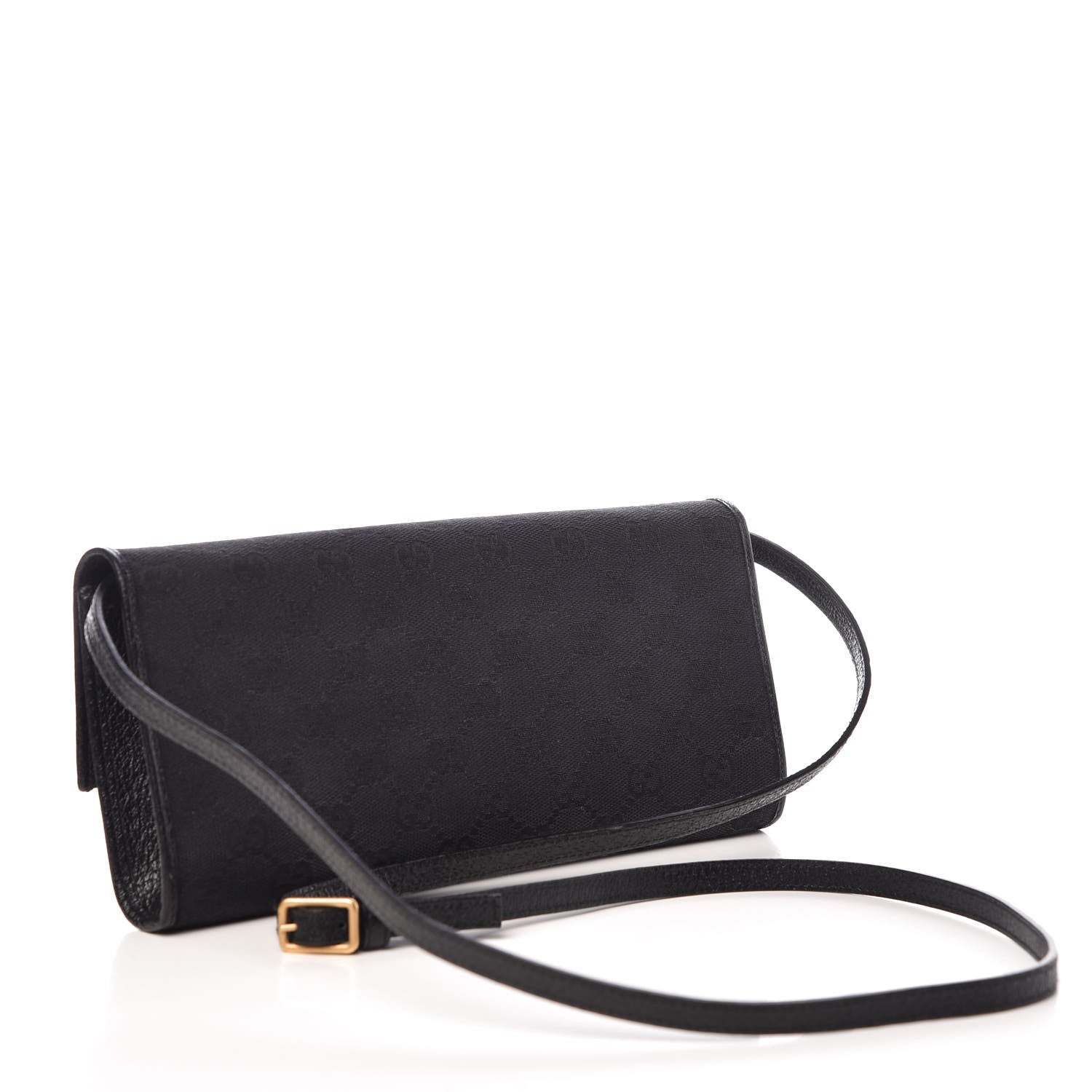 Gucci Monogram Bamboo Bar Clutch Black 3 of 7