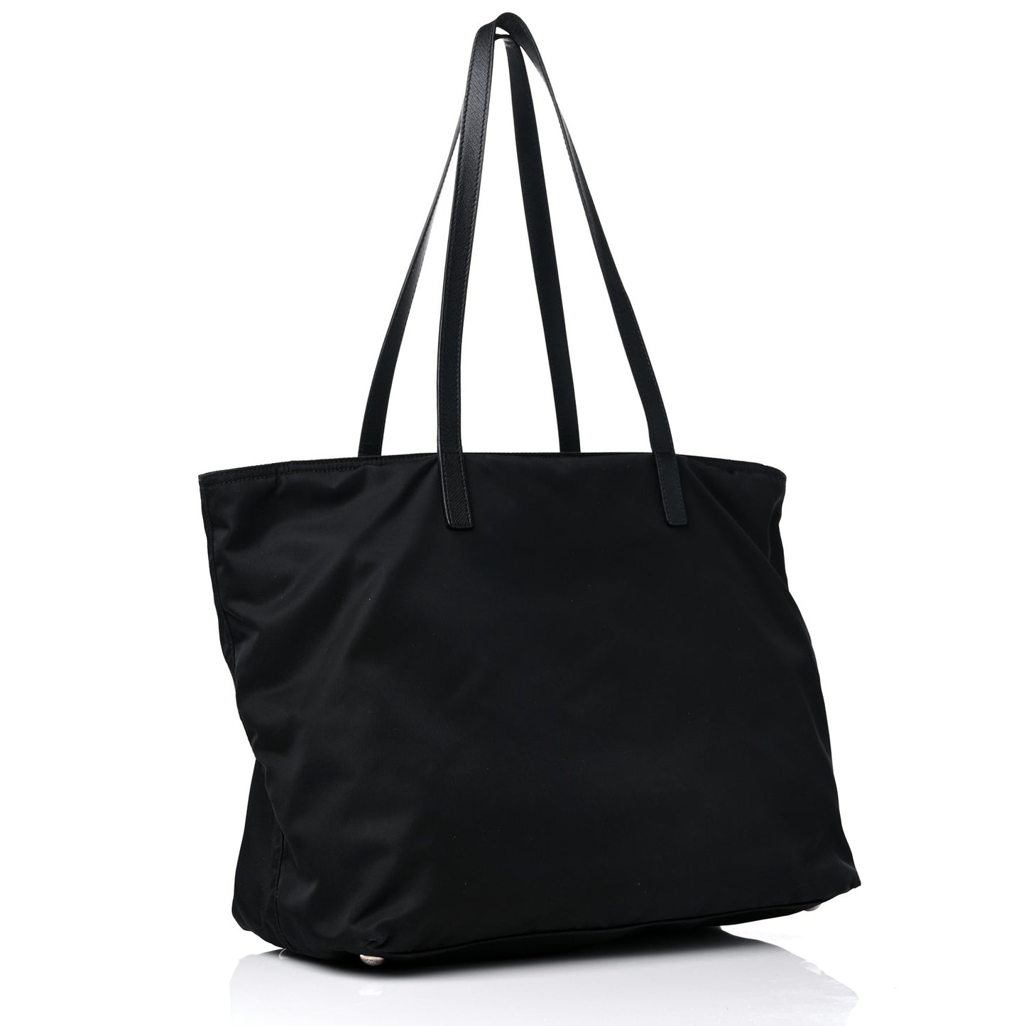 Nylon Tessuto Saffiano Robot Tote Bag Black