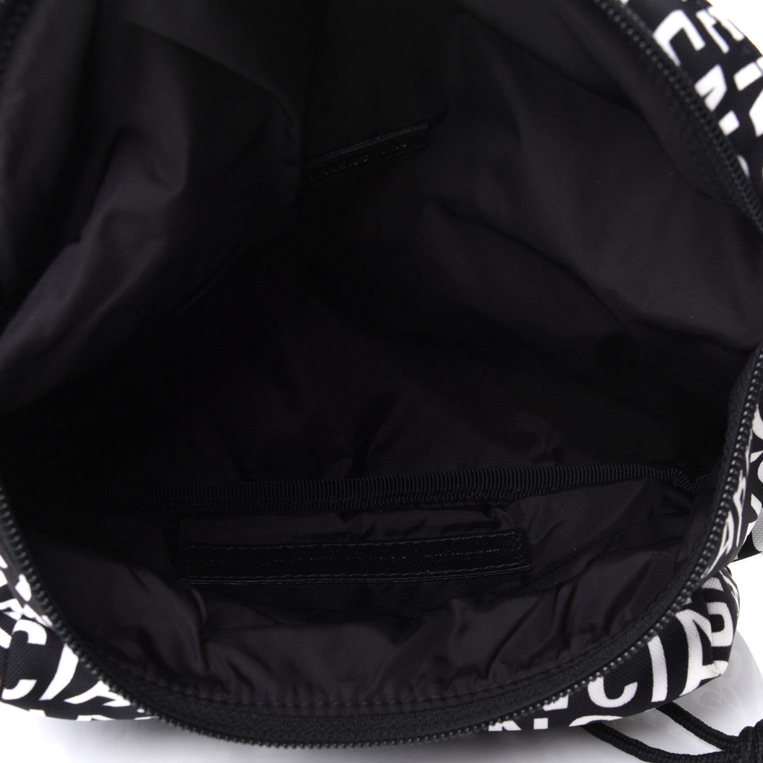 Balenciaga Nylon Wave Logo Print Wheel Beltpack Black White 4 of 4