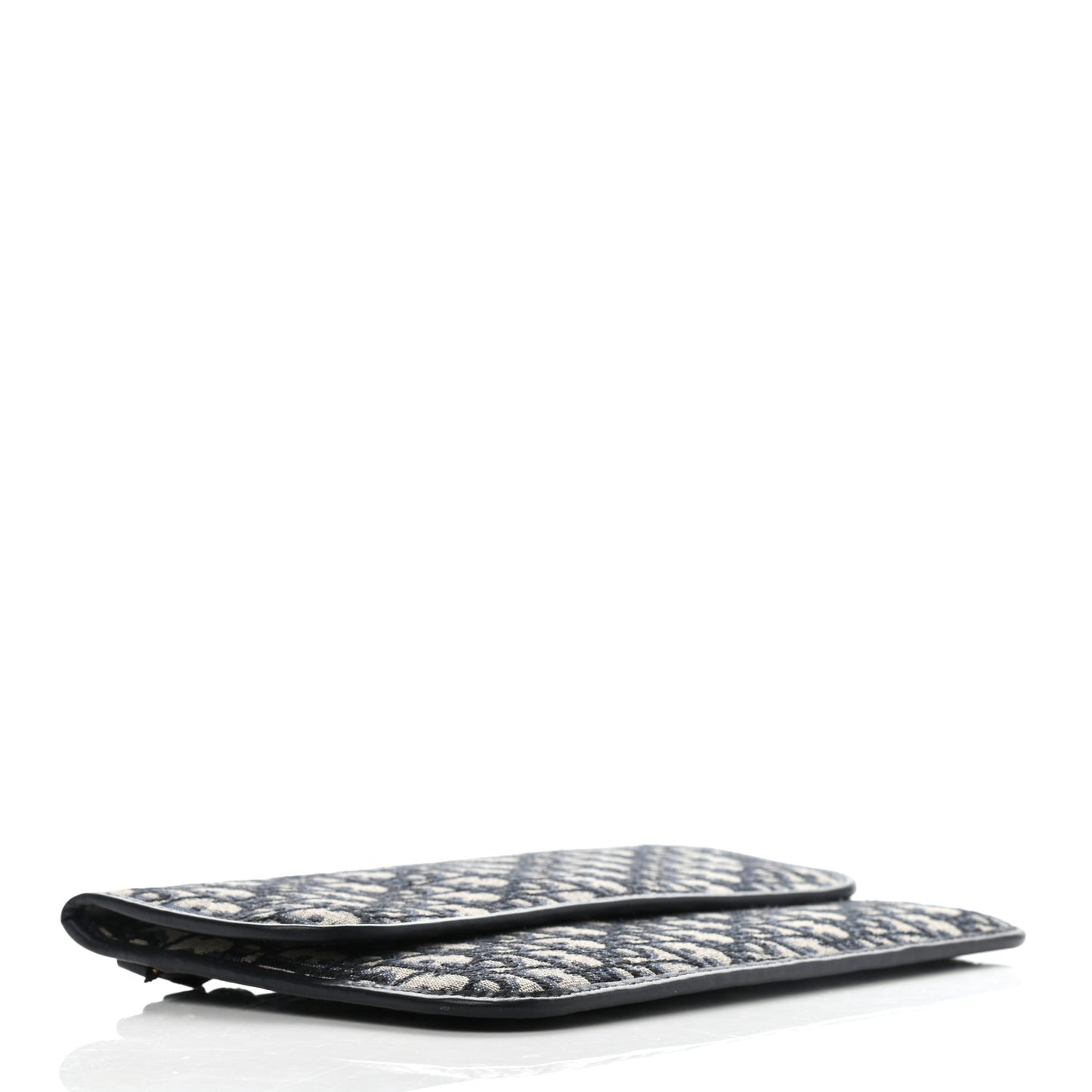 Oblique Flap Pouch Clutch Blue