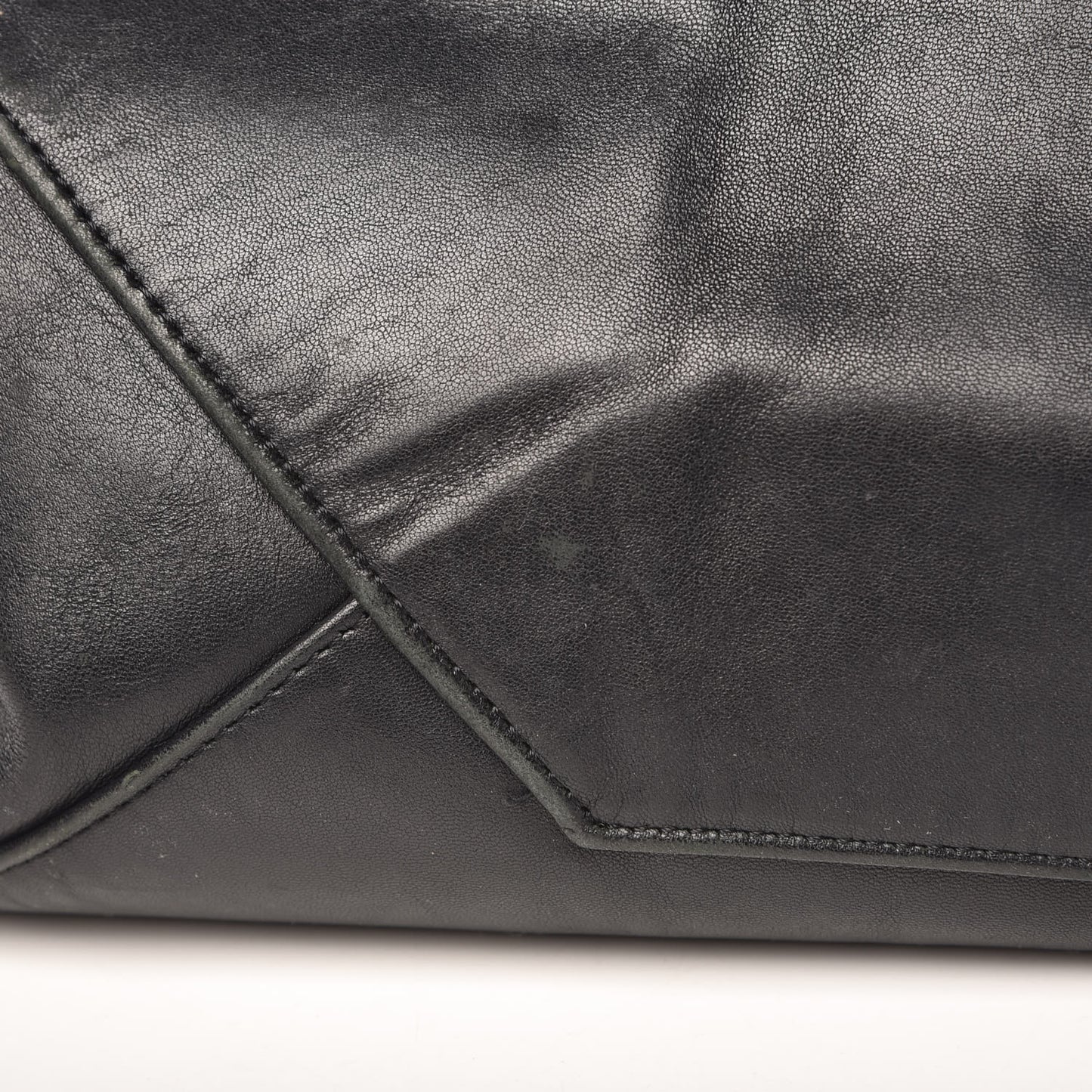 Grained Calfskin Horizontal Cabas Black