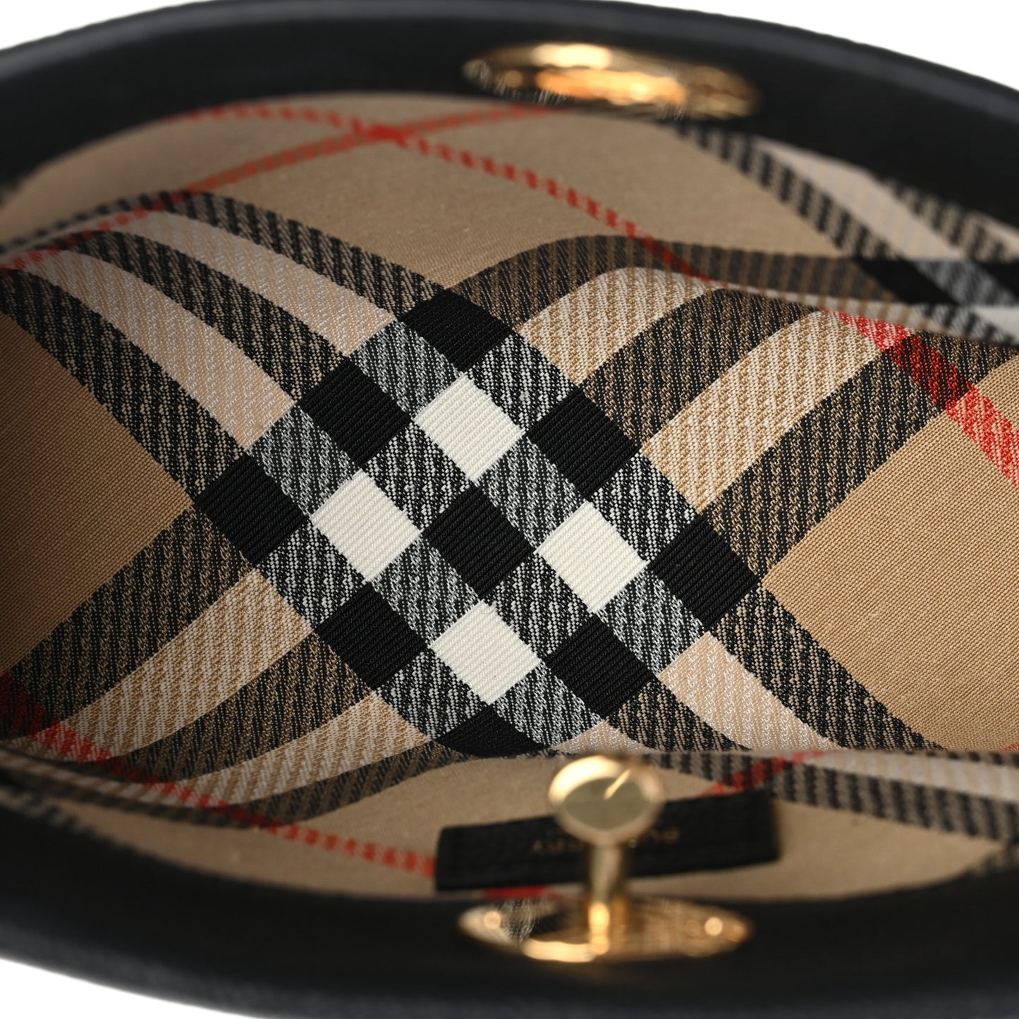 Grainy Calfskin Nova Check Small Cotswolds Pouch Black