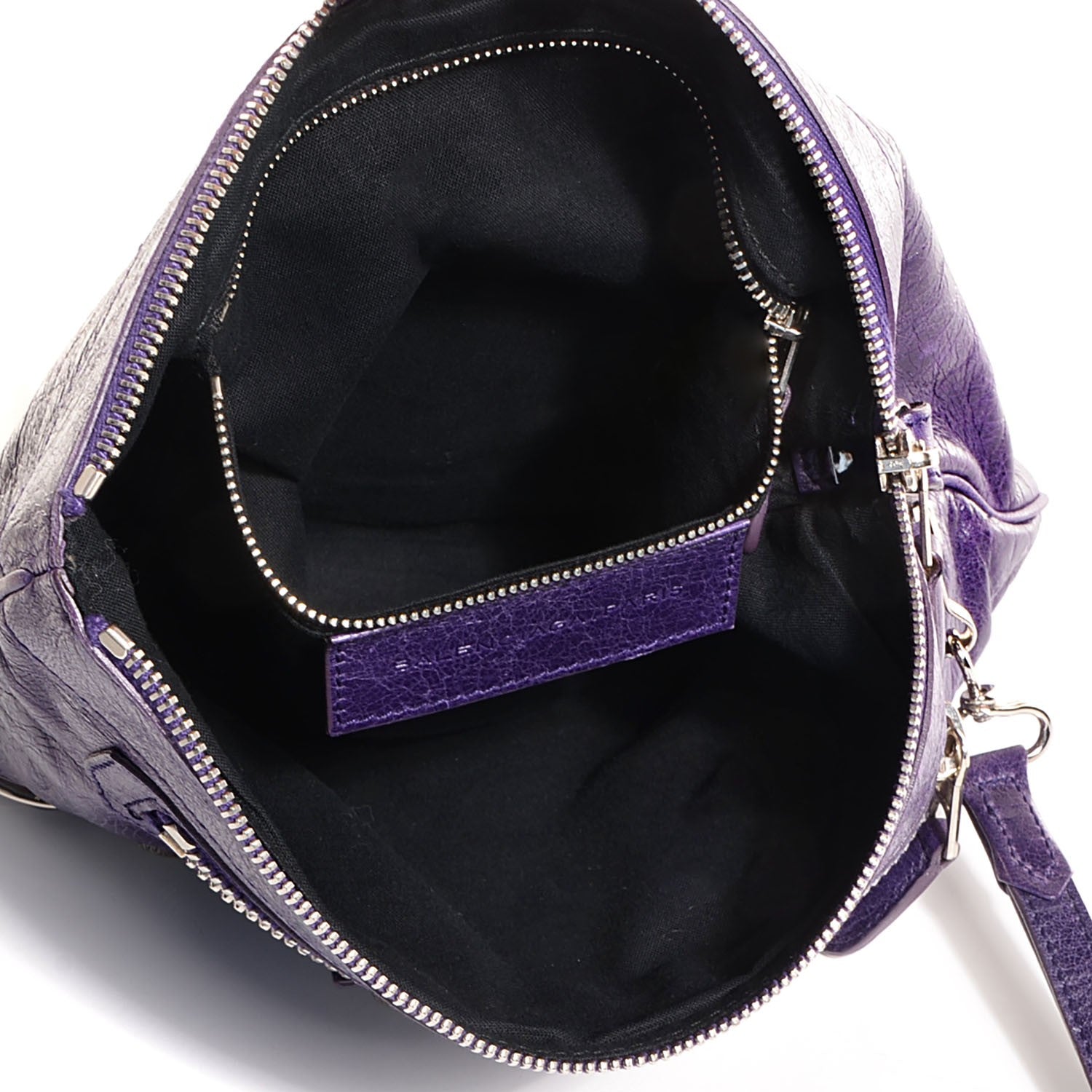 Balenciaga Agneau Giant 21 Silver Hardware Flat Handle Clutch Raisin 5 of 10