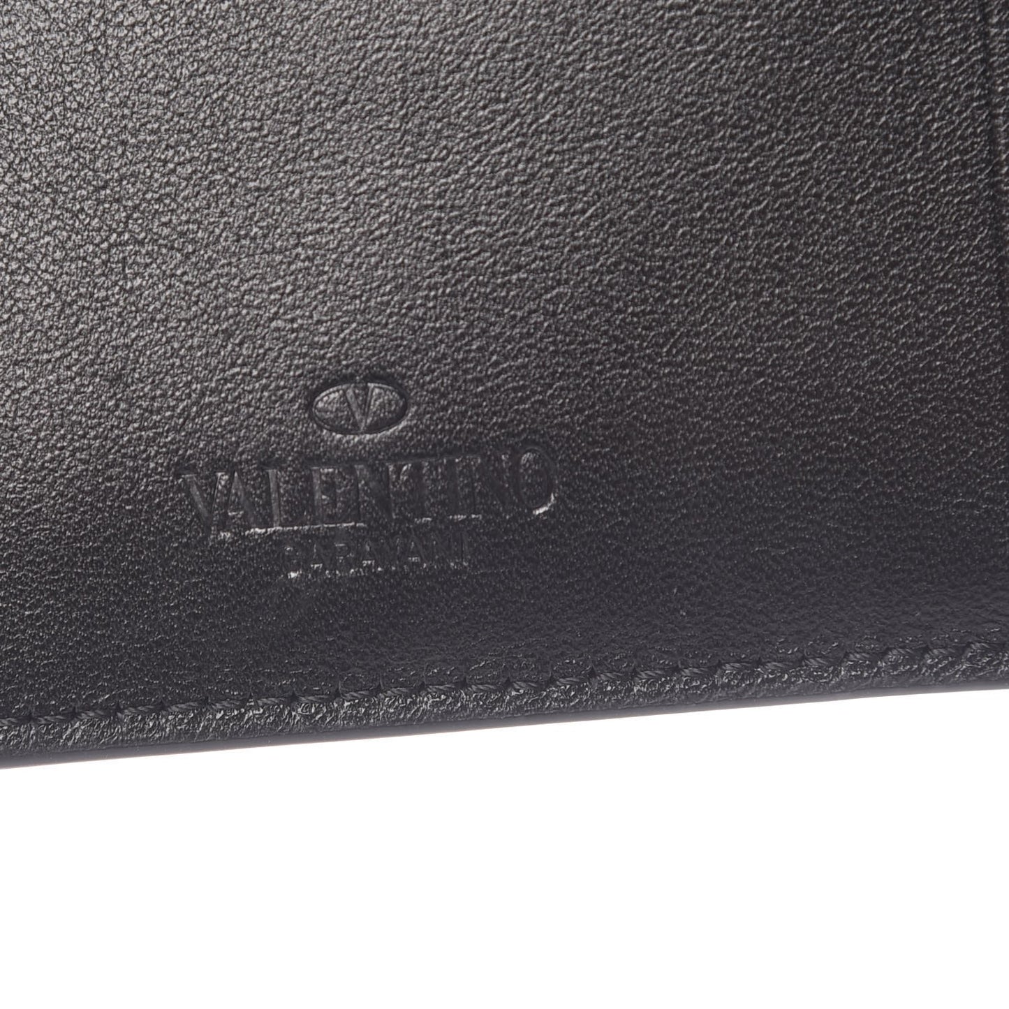 Vitello Rockstud Key Coin Case Card Holder Black