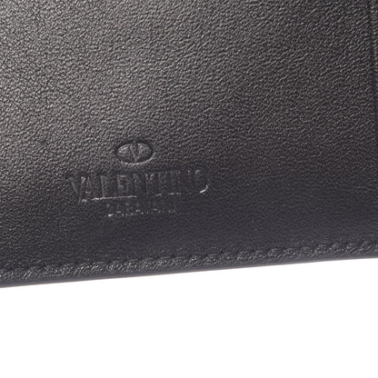 Valentino Garavani Vitello Rockstud Key Coin Case Card Holder Black 6 of 9