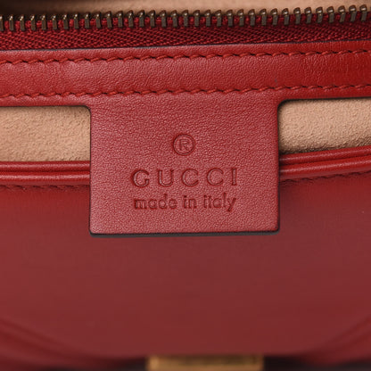 Gucci Calfskin Matelasse Small GG Marmont Shoulder Bag Hibiscus Red 6 of 8