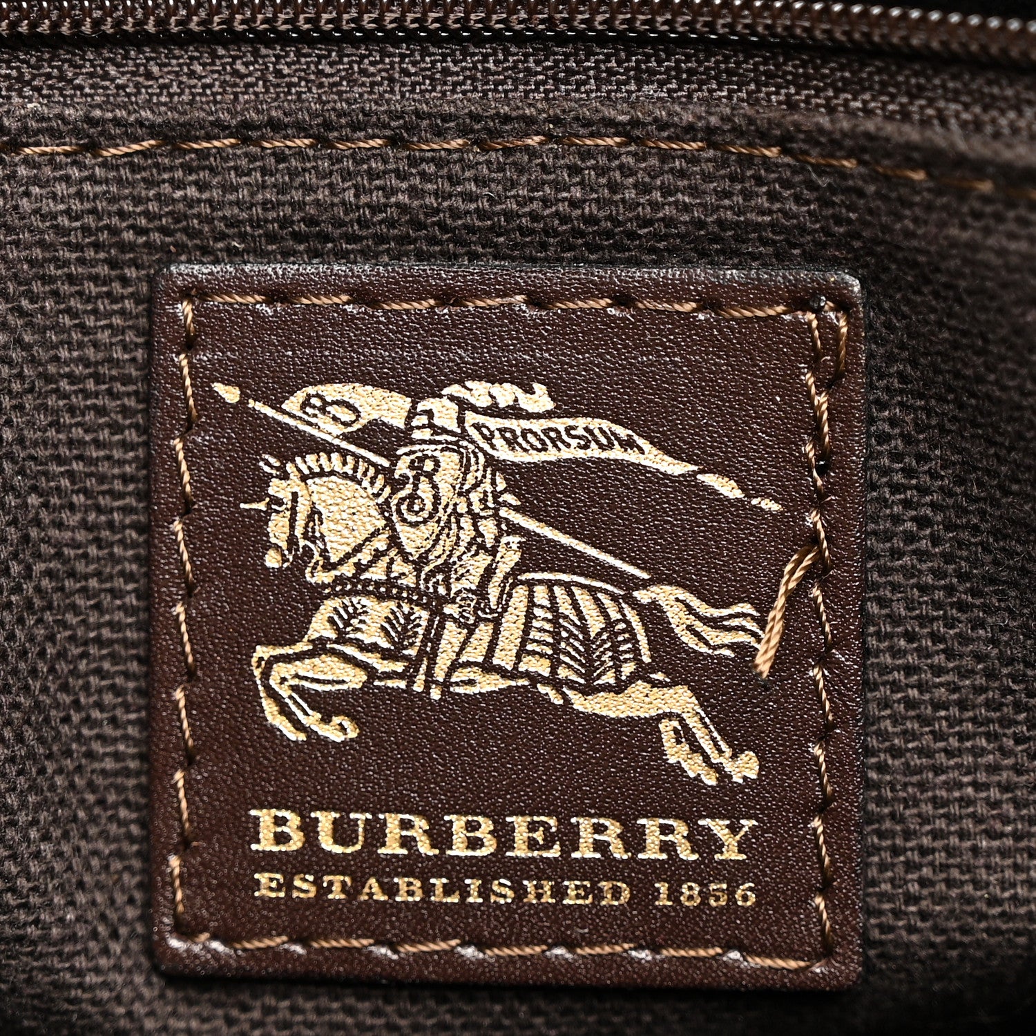 Burberry Haymarket Check Medium Regent Tote Chocolate 6 of 13