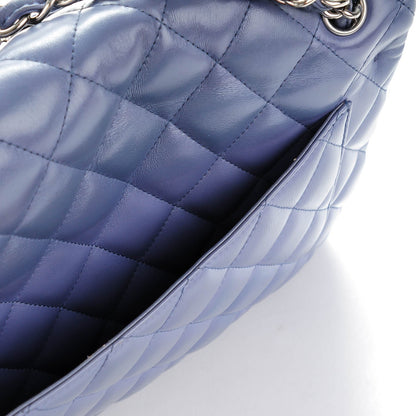 Chanel Lambskin Quilted Jumbo Double Flap Blue 11 of 15