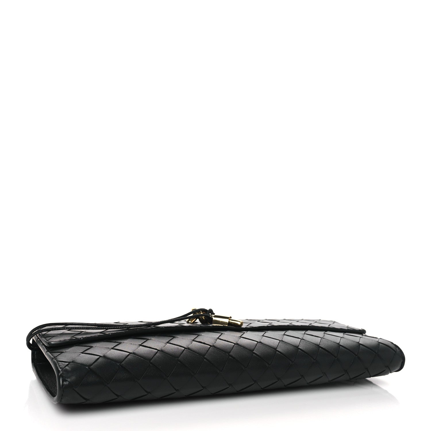 Bottega Veneta Nappa Intrecciato Long Andiamo Top Handle Clutch Black 3 of 8