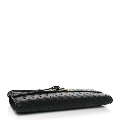 Bottega Veneta Nappa Intrecciato Long Andiamo Top Handle Clutch Black 3 of 8