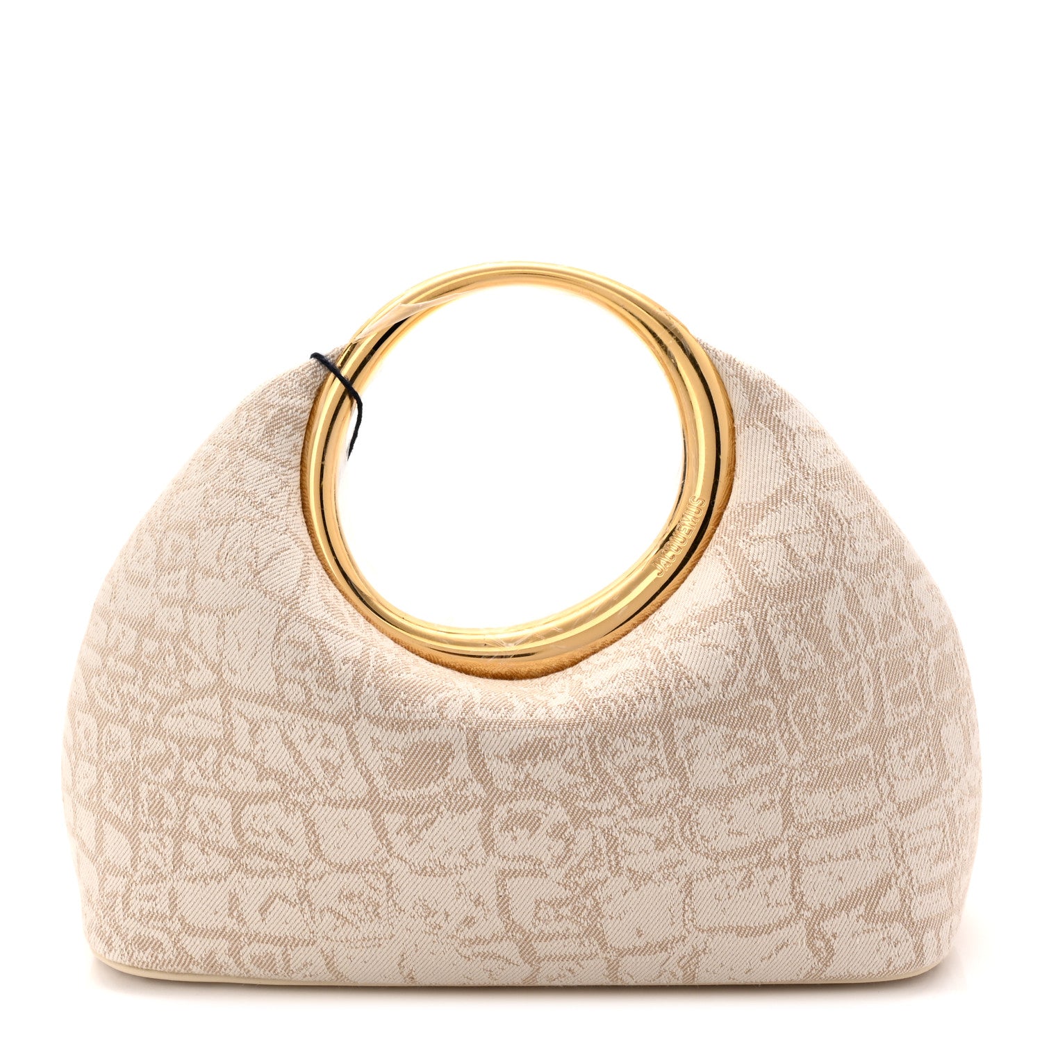 Jacquemus Cotton Le Petit Calino Ring Top Handle Bag Croco Beige 1 of 9