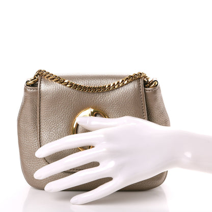Gucci Pebbled Calfskin Small 1973 Chain Shoulder Bag Champagne 3 of 9