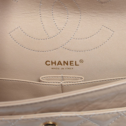 Chanel Patent Distressed Calfskin Quilted 2.55 Reissue 225 Flap Beige 7 of 10