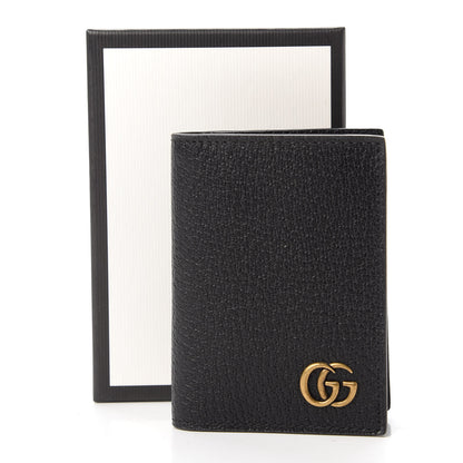 Gucci Calfskin Boar Effect GG Marmont Card Case Black 11 of 11
