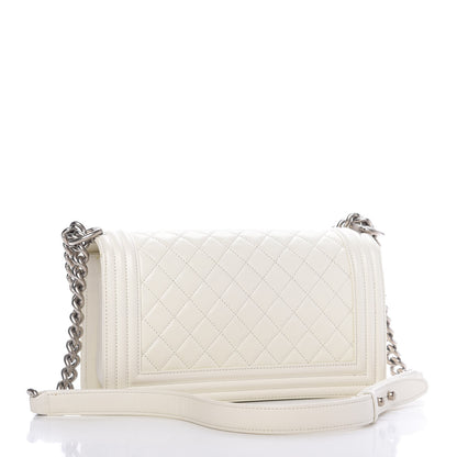 Chanel Calfskin Quilted Medium Boy Flap White 4 of 10