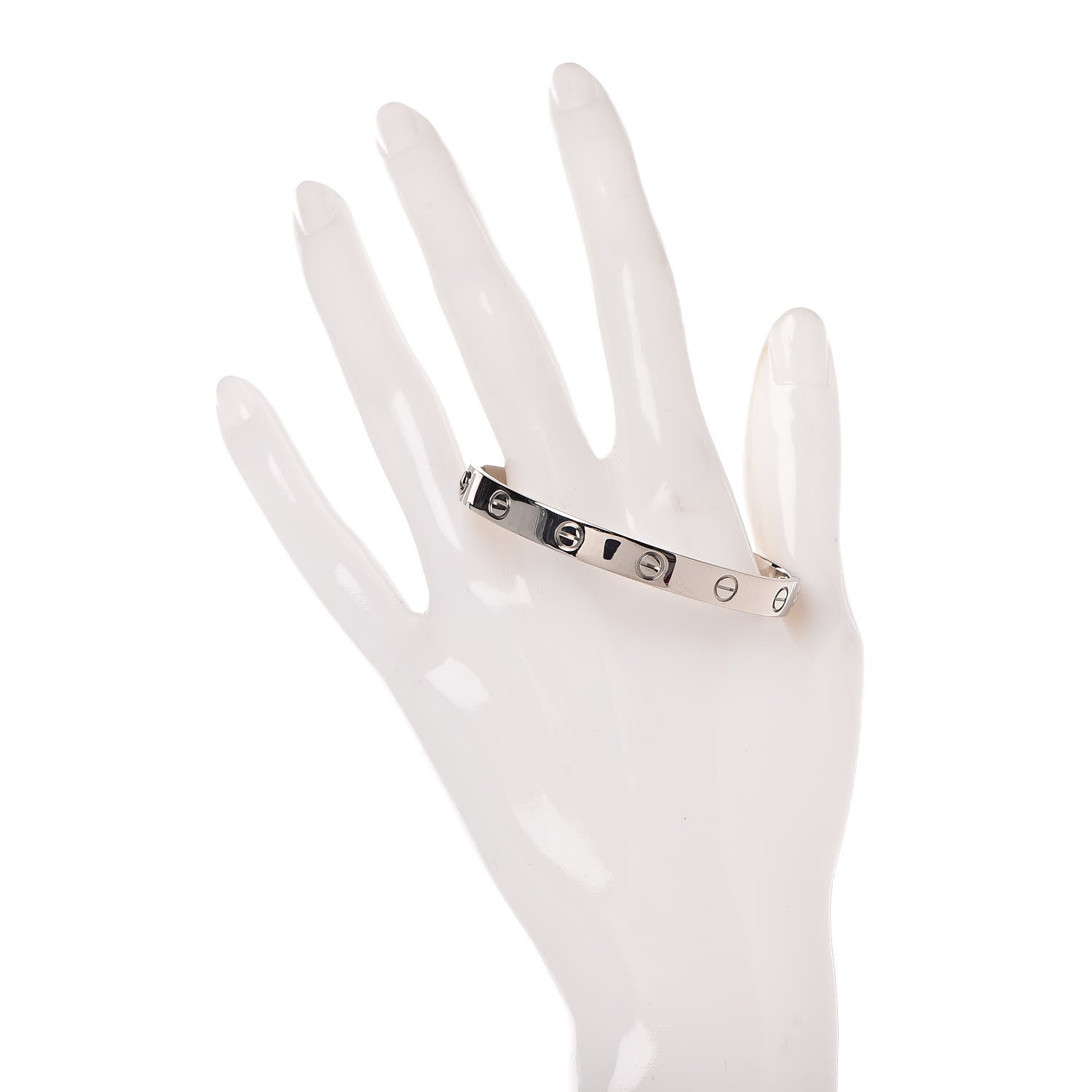 Cartier 18K White Gold LOVE Bracelet 16 2 of 5