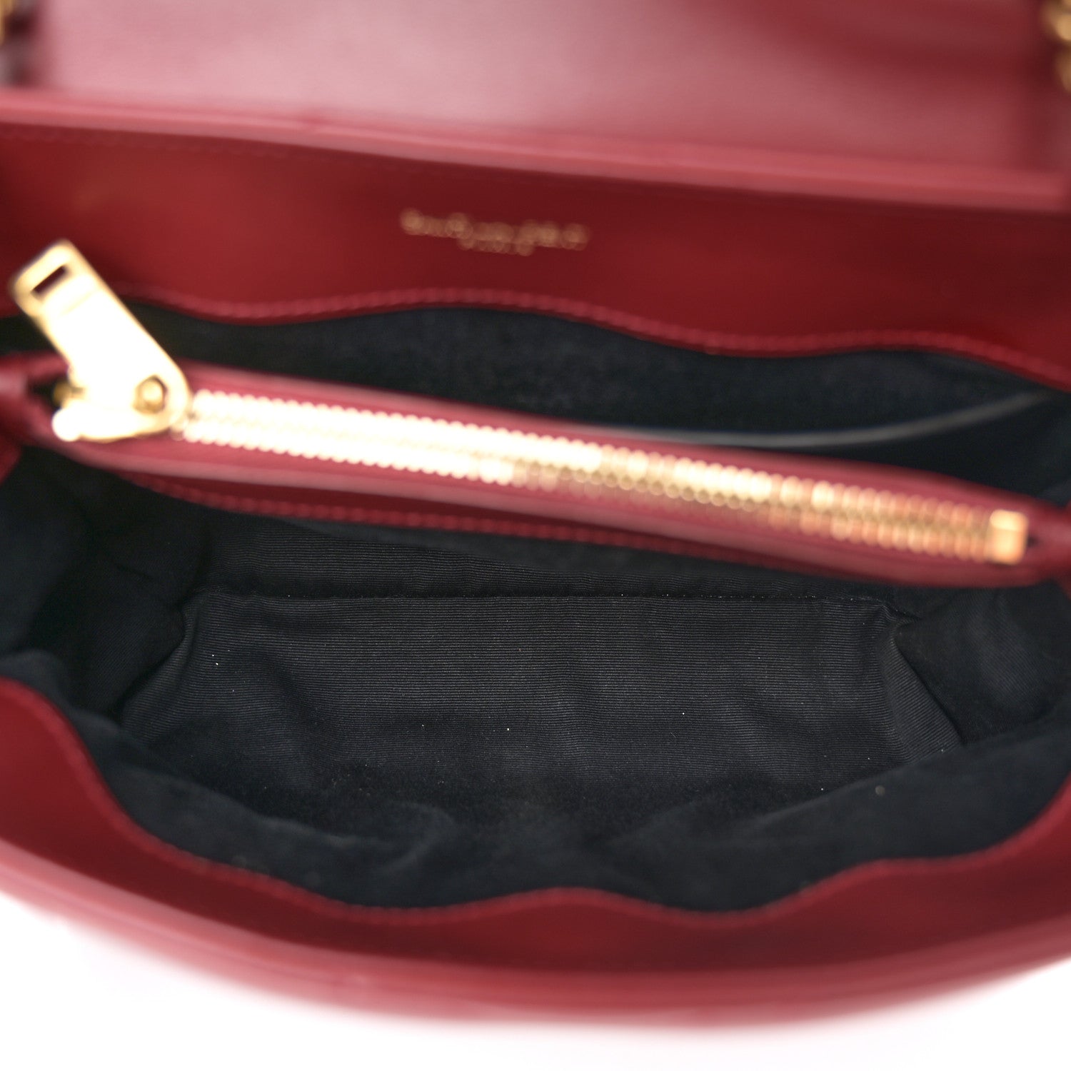 Saint Laurent Calfskin Y Quilted Monogram Small Loulou Chain Satchel Red 5 of 11
