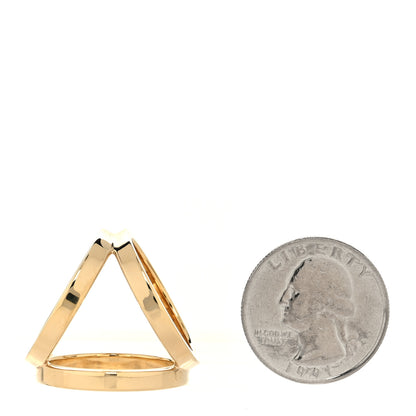 Hermes Permabrass Gold Plated Trio Scarf Ring 2 of 4